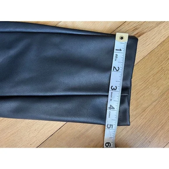 Emerson Fry XS Vegan Leather Leggings Pull On Pants Black women’s - Picture 2 of 16